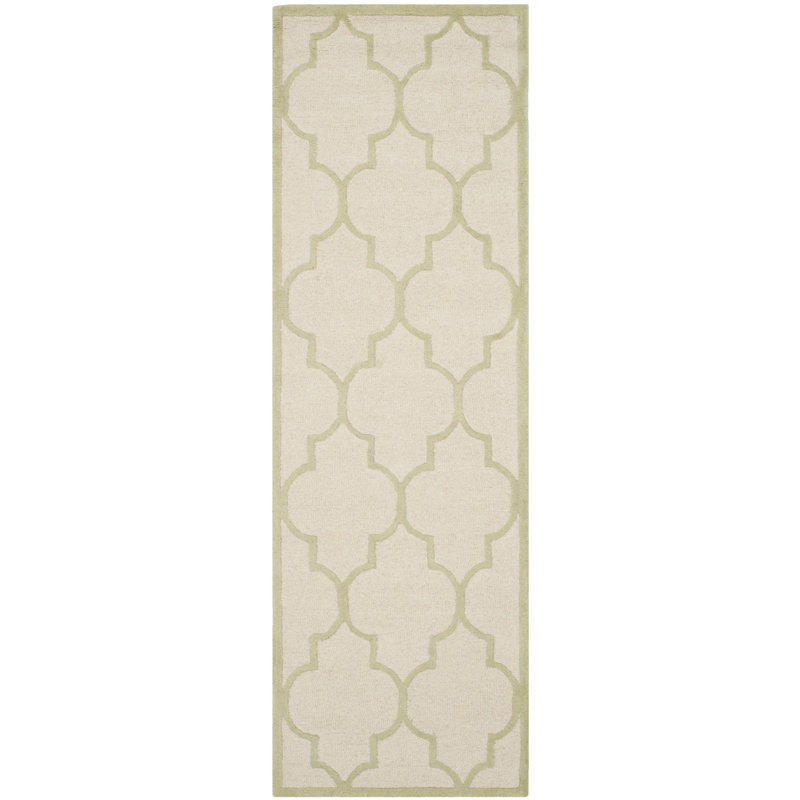 Rotteck Geometric Wool Hand Woven Area Rug, Runner 76 x 244 cm