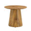 Table basse ronde de 19,6 po de diamètre, grain de bois naturel, hauteur de 18,8 po, diamètre de glissement, grain, texture délicate, assemblage rapide