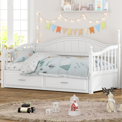 Versatile Wooden Daybed With Trundle And Storage, Perfect For Any Home And Guest Accommodation. by Alcott Hill