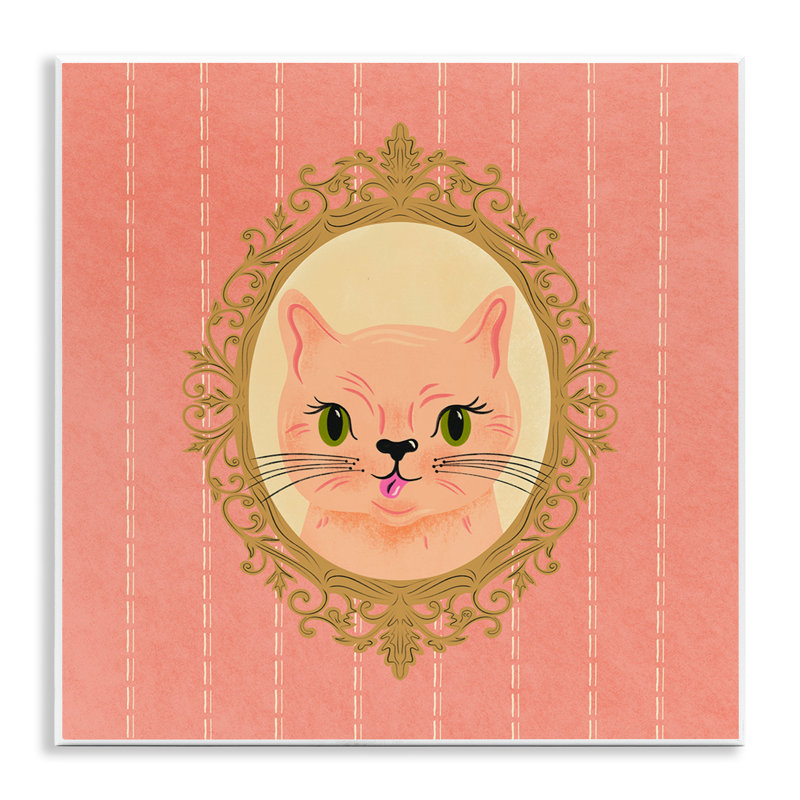 «Peach Cat Portrait» par Carrie Cantwell