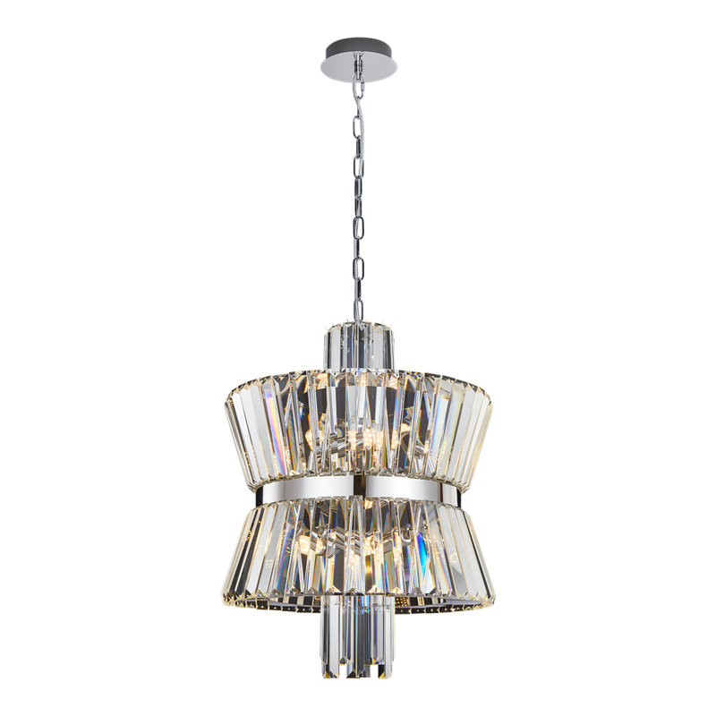 Aurelia 8 - Light Crystal Pendant, Silver, Silver