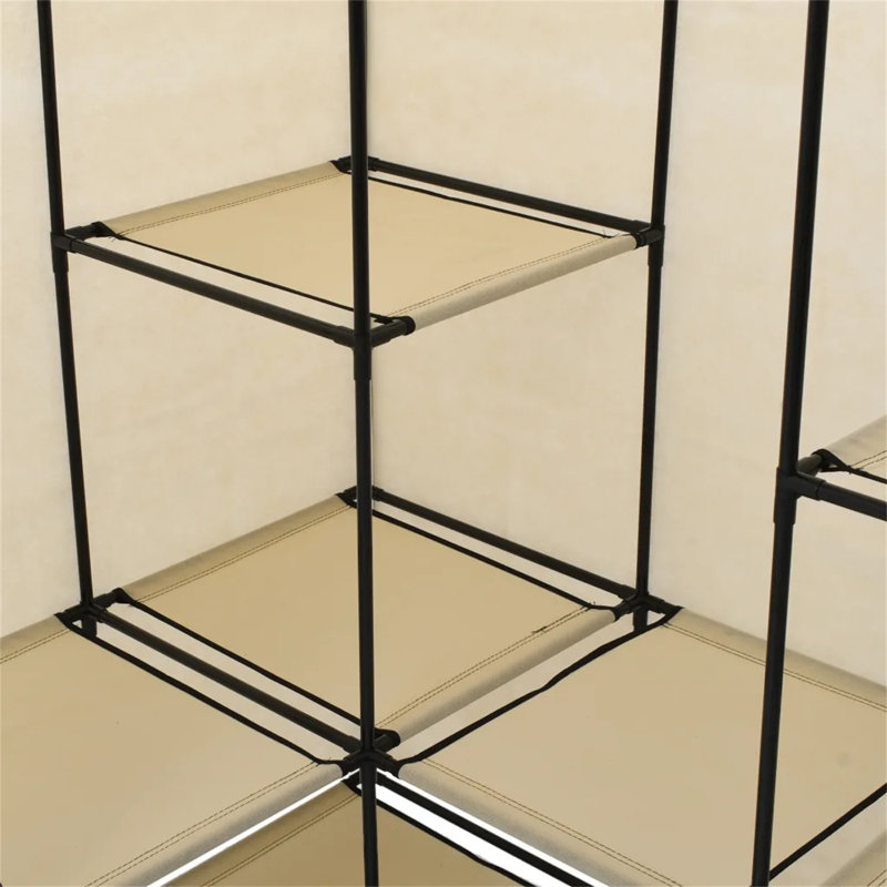 Pridemore 130cm Portable Wardrobe, Cream