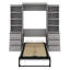 Lit escamotable double avec tablettes et tiroirs
