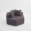Chaise longue simple modulaire hexagonale de 54 pouces avec trois coussins-2021375703