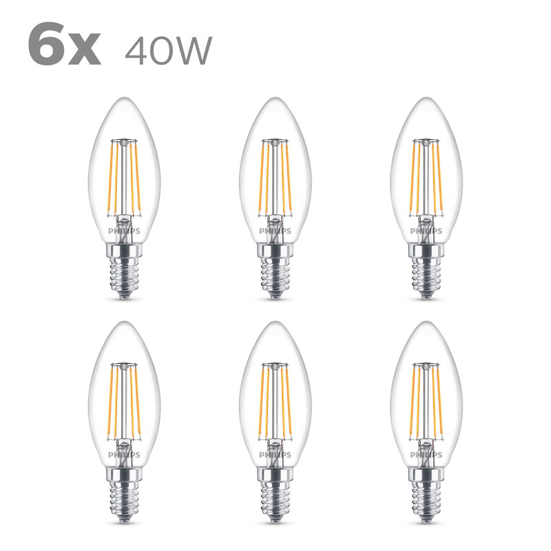 Philips LED Clear B35 E14 Small Edison Screw 40W Warm White