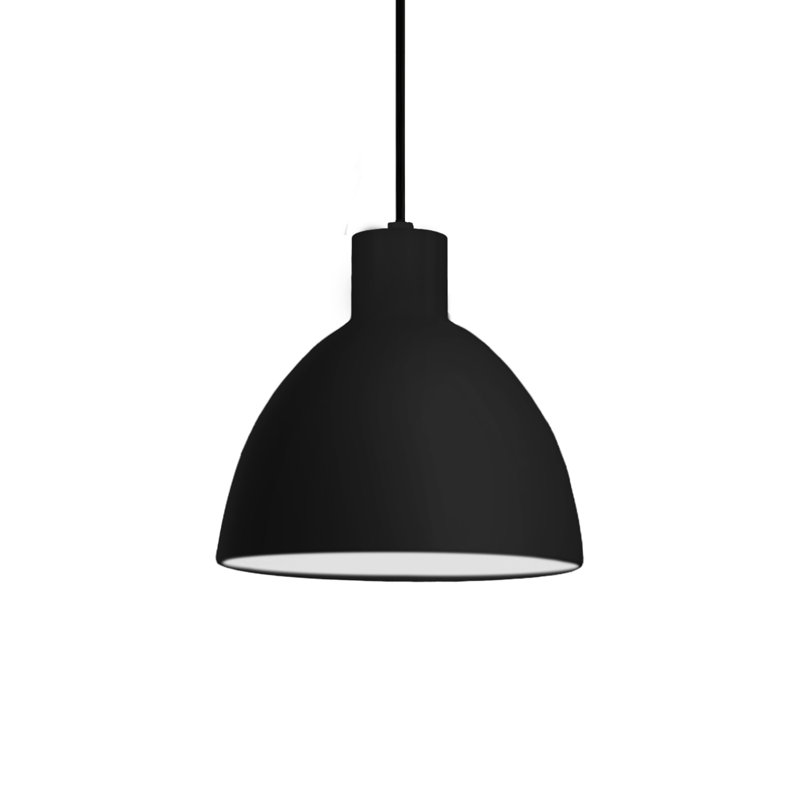 Luminaire suspendu simple à DEL 1 lumière Chroma, H 128,5 po x l 8,63 po x P 8,63 po, Noir