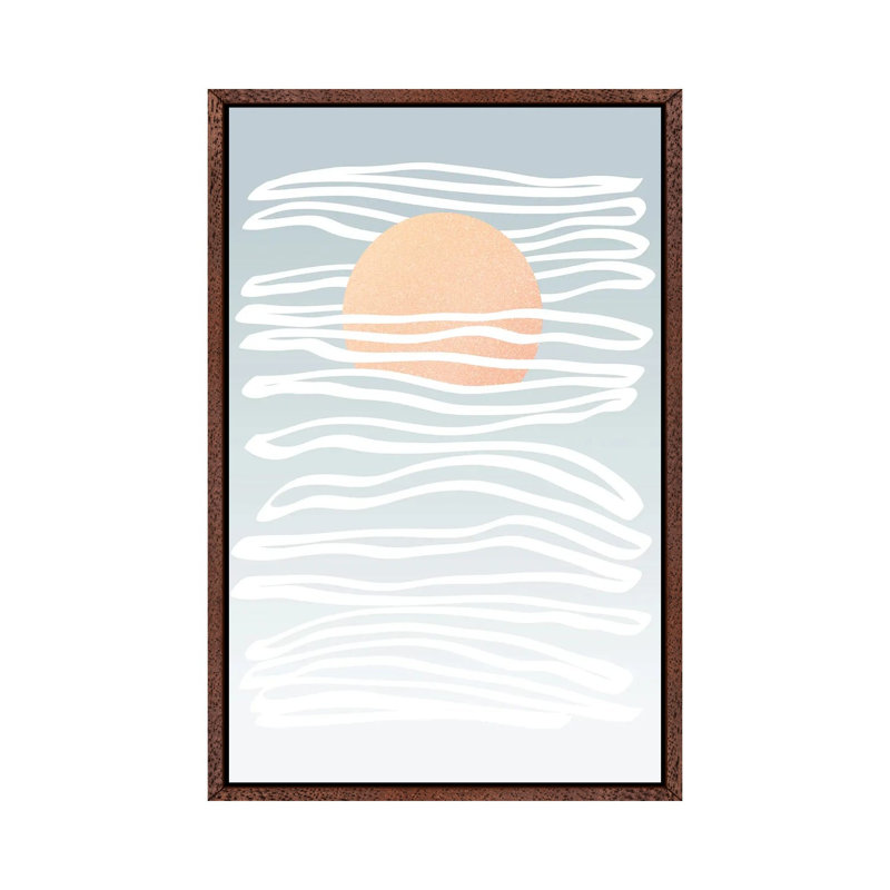 Minimal Sun Stream by Dominique Vari - Print on Canvas, Classic Brown Wood Framed, 66.04 cm H x 45.72 cm W