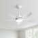 Damecia 42" 5-Blade Matte White 6-Speed Adjustable LED Ceiling Fan Light with Remote Control