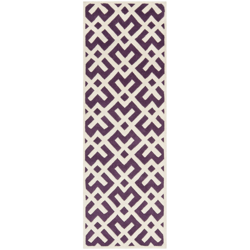 Teresita Hand Tufted Wool Geometric Rug, Runner 2'3" x 7'