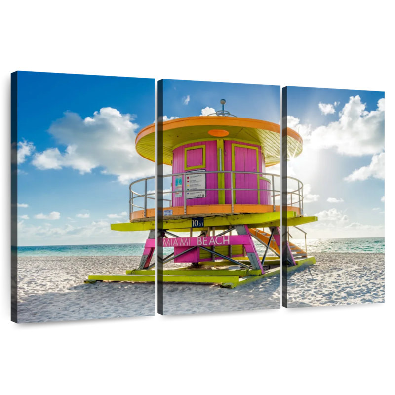 Maison de sauveteur R camion Miami Beach en rose, H 24 po x l 38 po