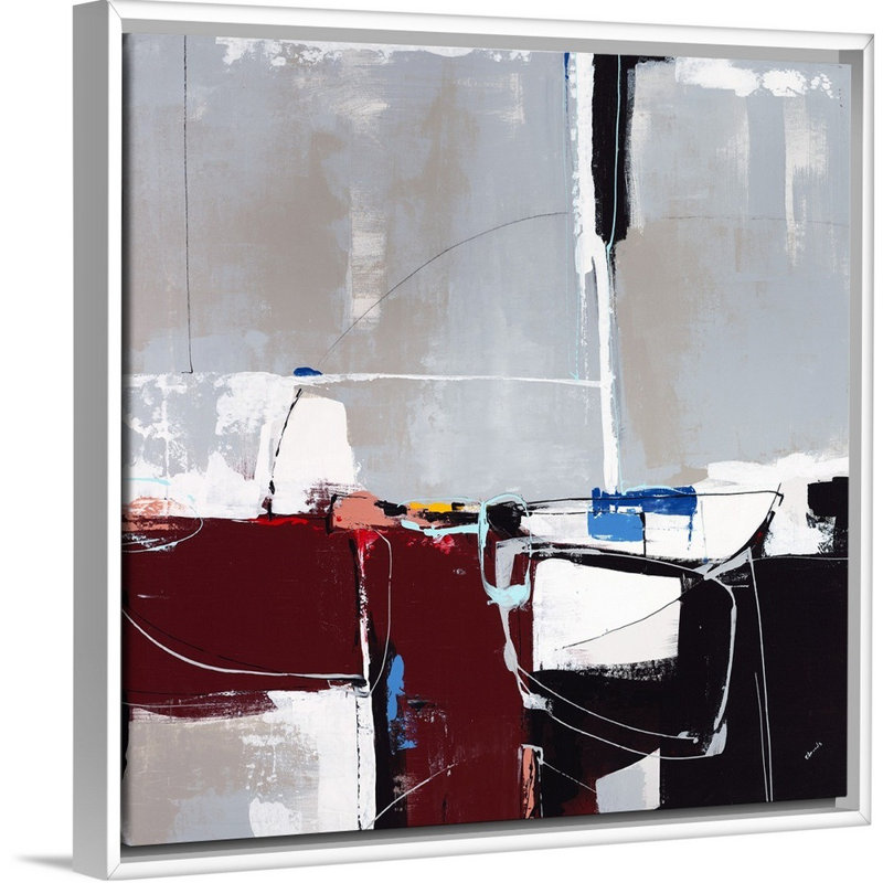 « hidden sketch book », peinture sur toile, H 13,7 po x l 13,7 po x P 1,75 po, Cadre flottant blanc