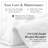 Southshore Fine Linens Vilano Duvet Cover Set, Oversized 110 GSM Microfiber Bedding with Hidden Zipper Closure and 4 Corner Ties, 2 King Pillow Shams, King/California King, White-850210348-850210347