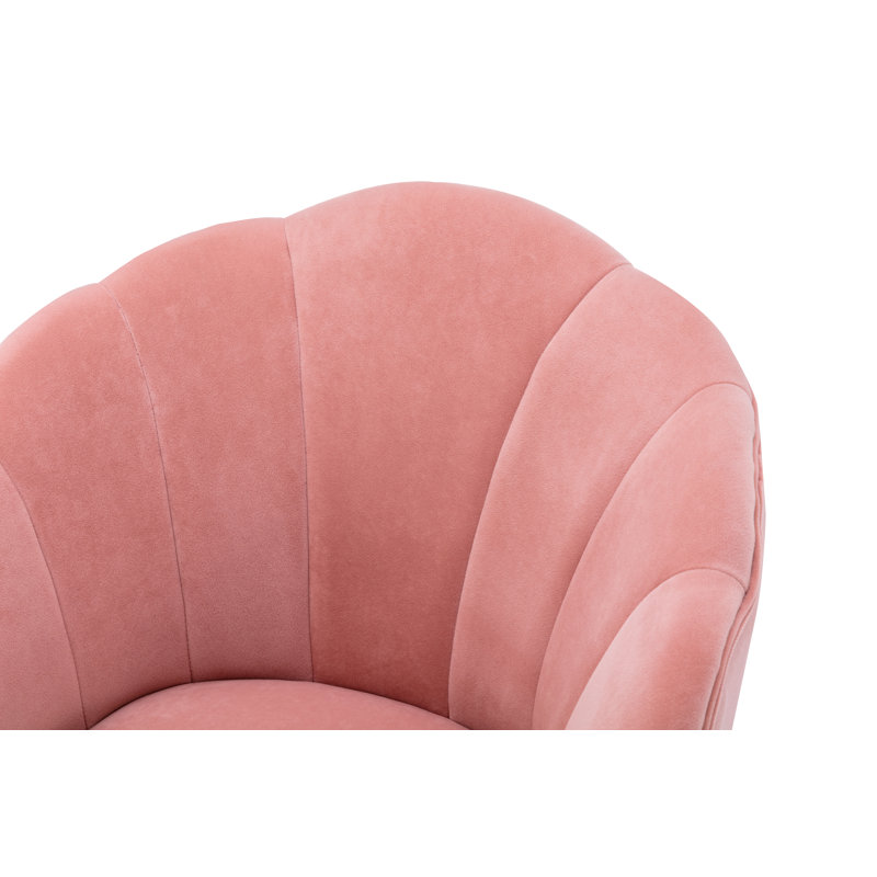 Milliner Upholstered Barrel Chair, Pink