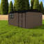 Remises en métal durables, finition brune, solution de rangement de jardin moderne