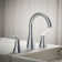 Simplice Widespread Bathroom Sink Faucet, Three-Hole Bathroom Faucet with Clicker Drain, 0.5 GPM