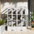 Outdoor 78-Inch Wooden Walk-In Greenhouse Cold Frame With 4 Independent Skylights And 2 Folding Middle Shelves,Anti-Fall Protection,Easy To Assembly-128504195