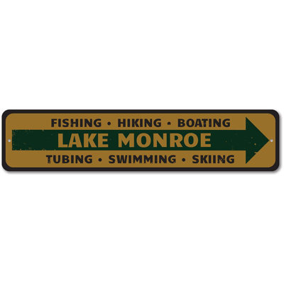 Plaque en métal Lake