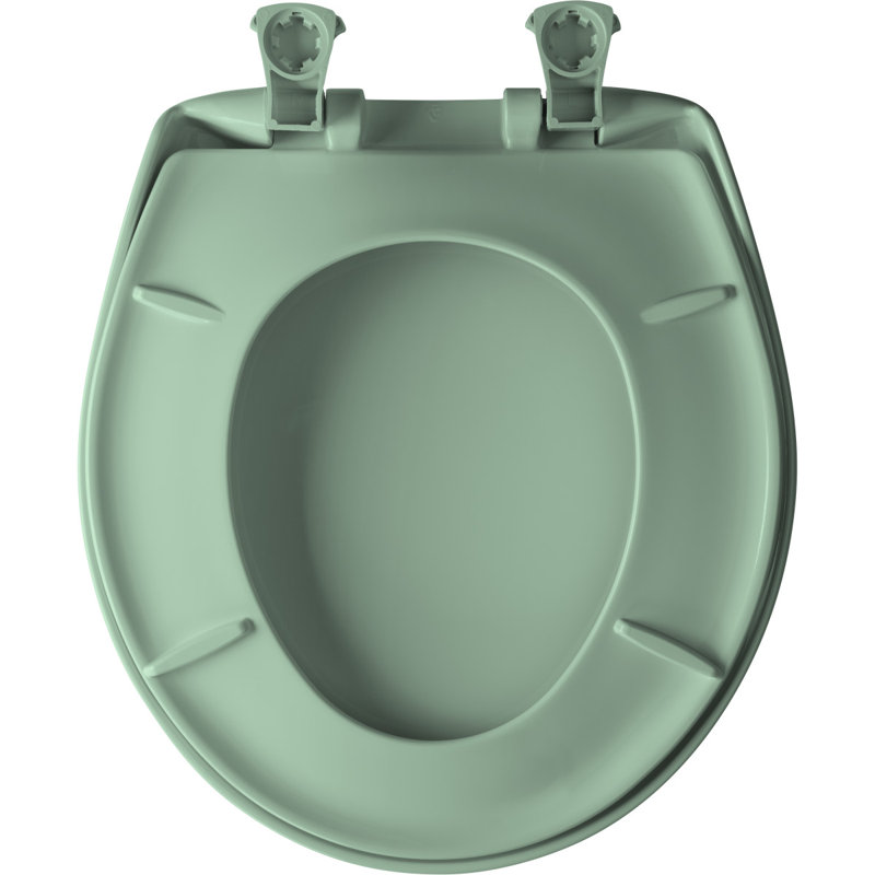 Siège de toilette rond en plastique, Vert Ming