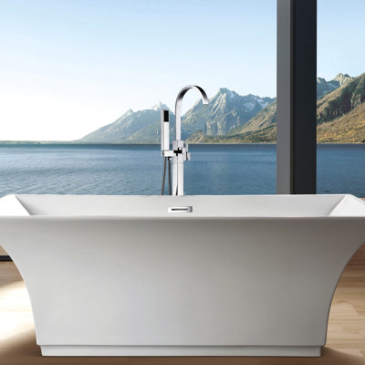 Freestanding Tub Faucet With Hand Shower In - Metal, Full Spray For Tempting Bathing Bathtub , Robust Body Regal
