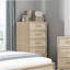 Commode de rangement avec 5 tiroirs, commode en bois pour chambre à coucher
