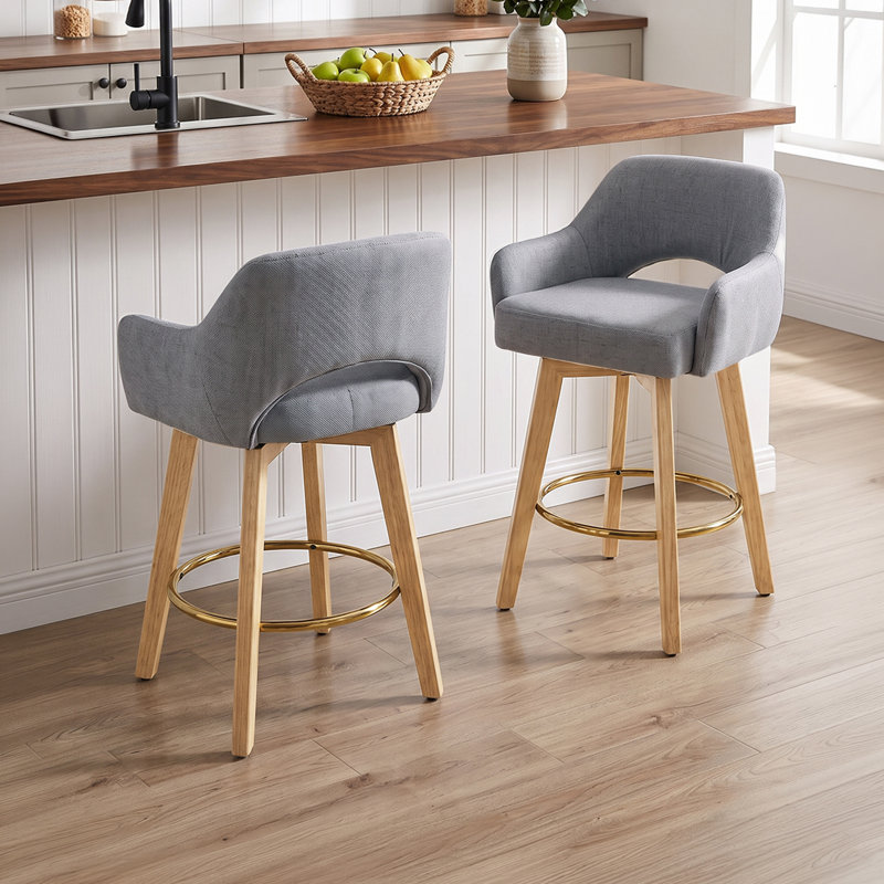 Swivel Upholstered Bar Stool