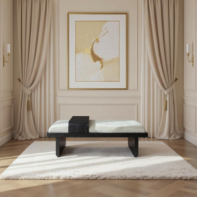 Bryaunna Chenille Fabric Upholstered Bench by Wade Logan