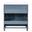 Retro Style 30'' Blue Bathroom Vanity, Solid Wood Frame, Ceramic Sink, Soft - Closing Hinges, , Ample Storage, Exquisite Metal Handle, Smooth Drawer Slide Style, Glossy Basin, Hardware, Unique Pattern-260695875-260695896