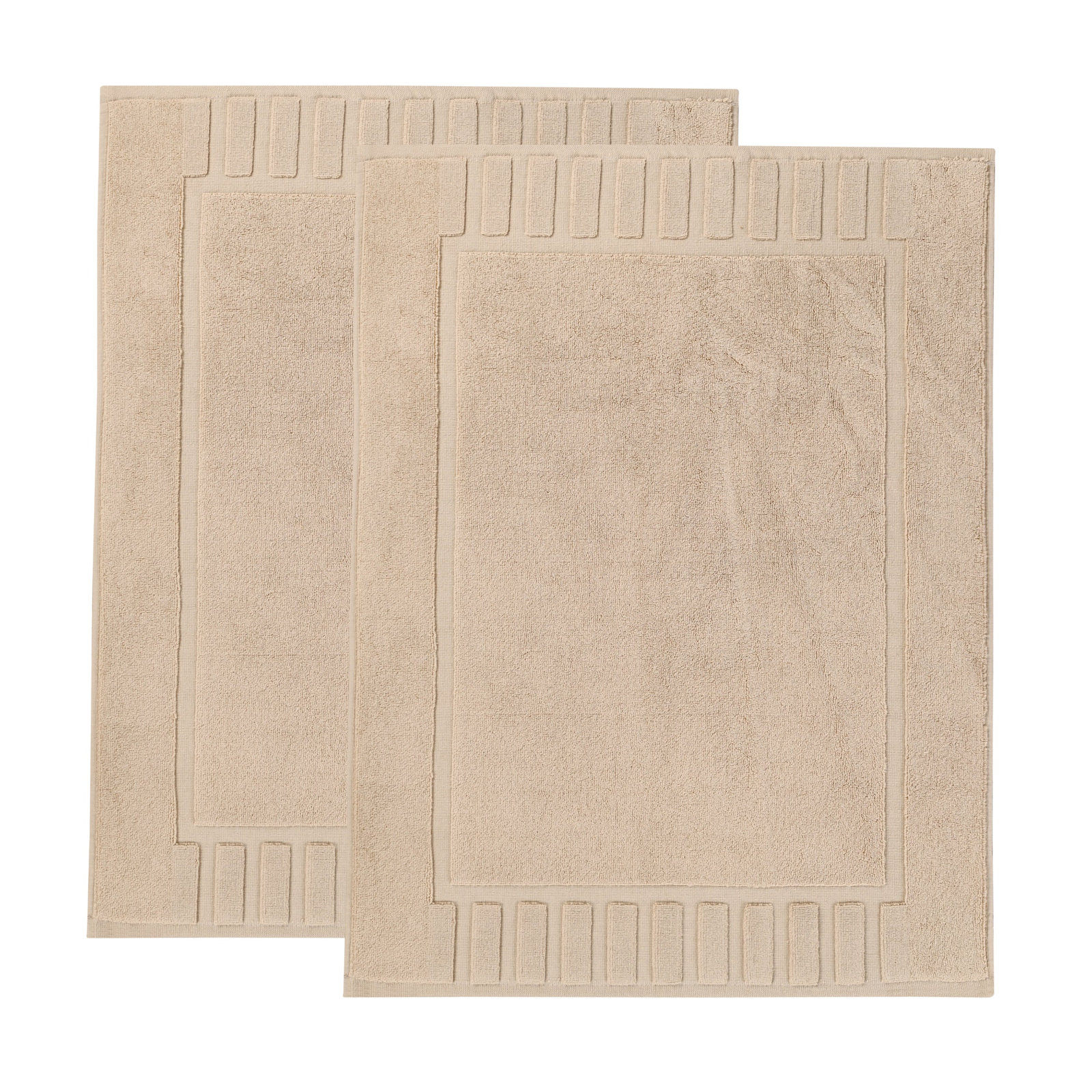 Pardue Cotton Bath Mat, Camel, Geometric