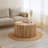 Wood Top Coffee Table with Solid Base-2145303869