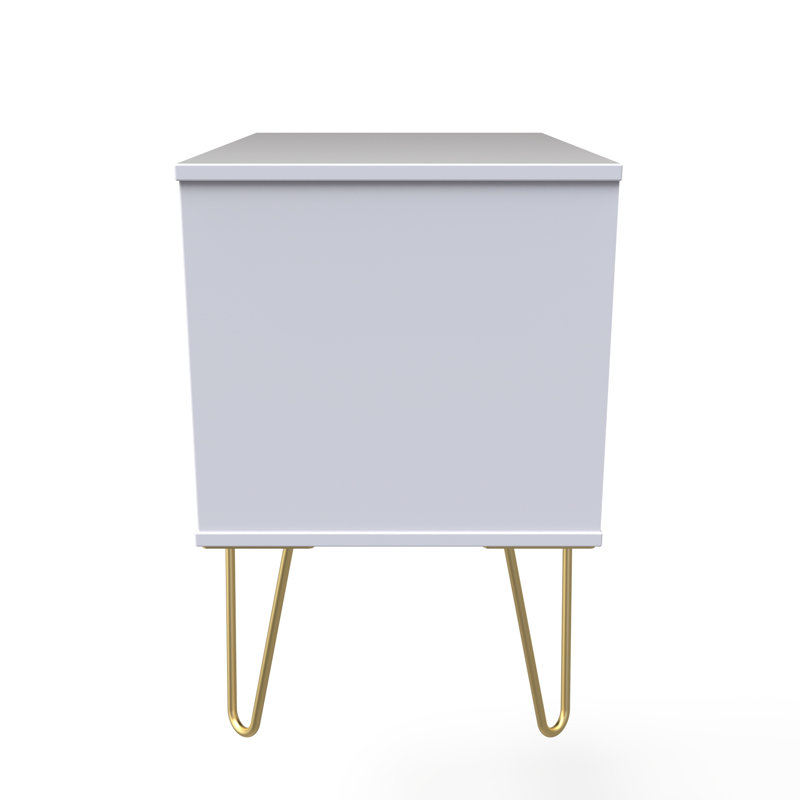 Beranda 58cm W Manufactured Wood Bedside Table, Kobe Pink/White