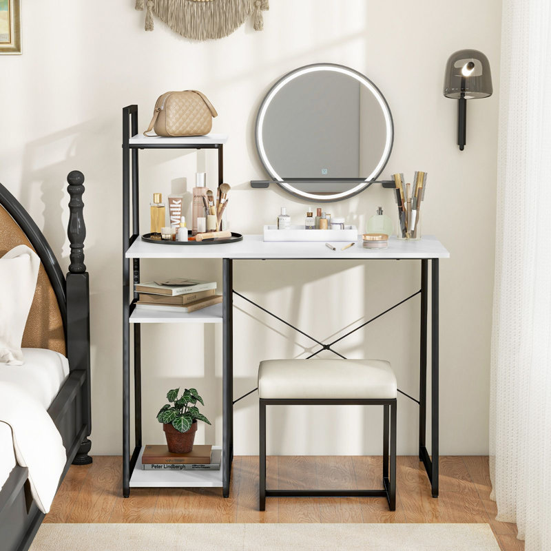 Metal Base Computer Desk