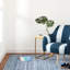 Denim Stone Blue Handwoven Cotton Rug-498109043