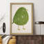 Art mural encadré 26 po x 36 po Minimal Green Bird-1915364224-1915364255