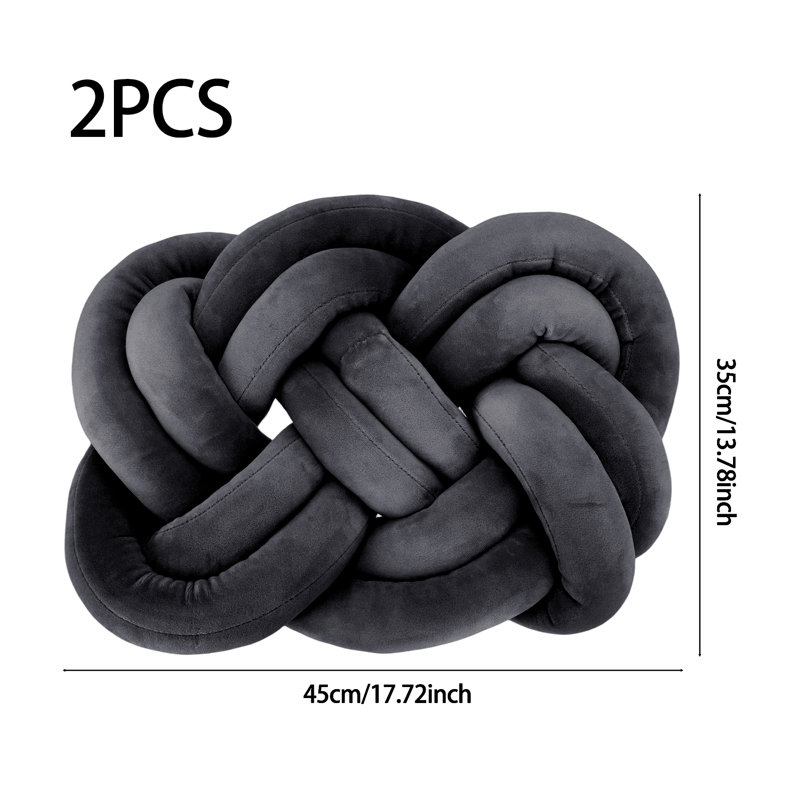 Cotton Backrest Cushion, Black