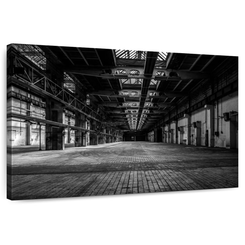 Lilie - usine abandonnée monochrome, H 26 po x l 39 po