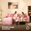 3-Seater L-Shaped Modular Sectional Sofa Bed with Ottoman-757042300-757042291