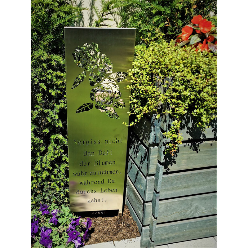Allaire Stainless Steel Garden Sign