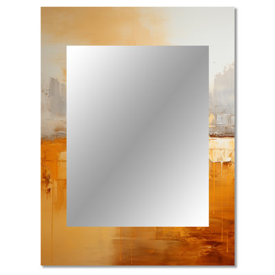 Amber Glow I - Landscapes Decorative Mirror On Metal
