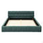 Structure de lit tapissier grand format avec tissu épais, lit plateforme grand format en chenille avec tête de lit et structure solide-1153220472