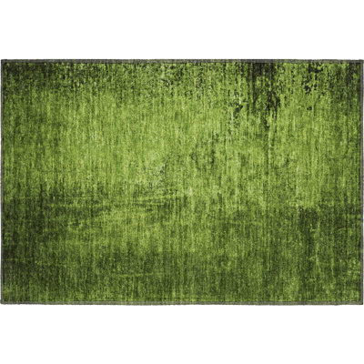 Premium Machine Washable Cerrito AMF554 Green Rug