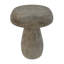 Table d'appoint à champignon de couleur naturelle, en oxyde de magnésium de haute qualité, idéale pour les espaces extérieurs couverts, plateau de table de 13,2 pouces, table à hauteur de 20,5 po avec texture semblable au bois, résistante aux intempéries et multiusage dans les chambres de bébé