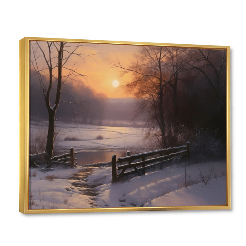 «Nature's Retreat II», reproduction sur toile, Cadre flottant doré, H 16 po x l 32 po x P 1 po