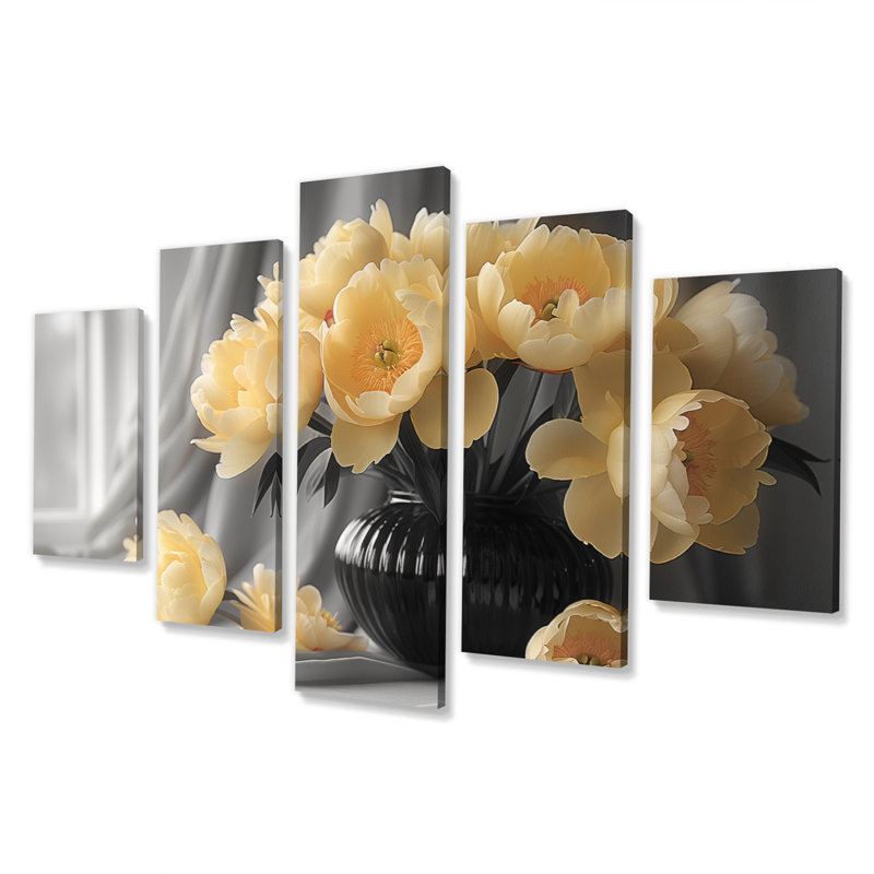 Gillispie - Peonies Canvas Wall Art Set