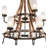 Rustic Lodge 12 - Light Dimmable Wagon Wheel Chandelier