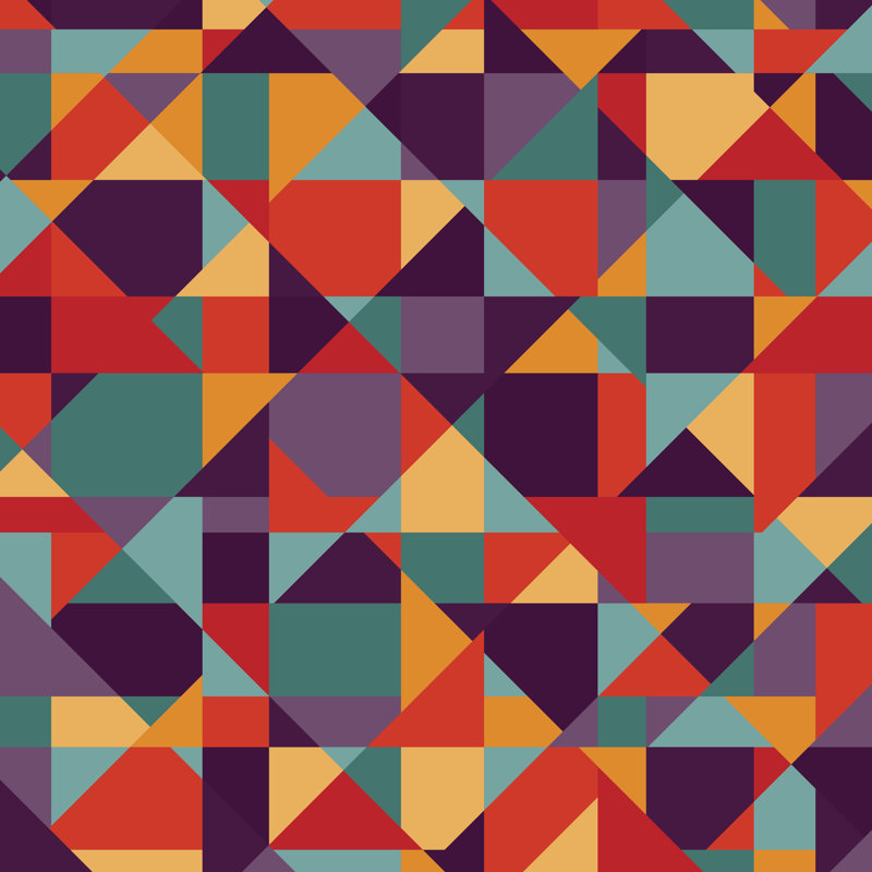 Abstract Geometric Background by Nataleana - Wrapped Canvas Print, 30cm H x 46cm W x 3.8cm D