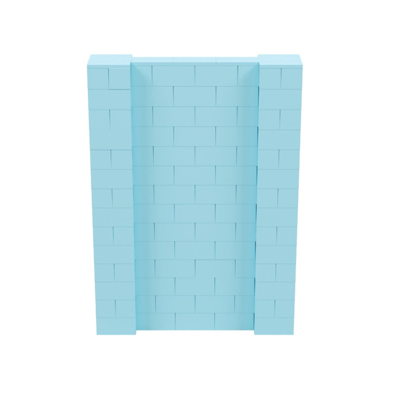 Ensemble mural de blocs géants 7 'T, H 84 po x L 60 po, Bleu clair