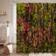 Rideau de douche orange, vert, rouge, automne, feuillage d'automne avec 12 crochets-603459093