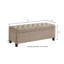 Banc de rangement en tissu de lin - Assise confortable 45 po x 18 po x 18 po Meuble pratique rembourré avec détails 18 pouces de hauteur du siège améliore l'apparence de la pièce-131300921