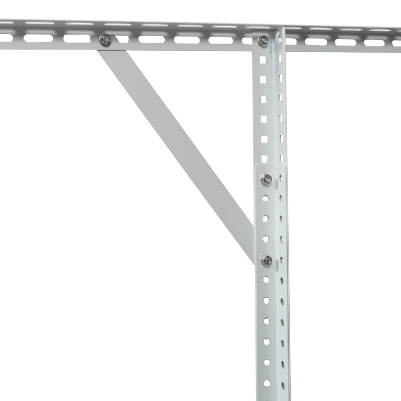 Support de rangement pour garage 2X8ft, Noir, H 38,63 po x l 96,03 po x P 24,03 po