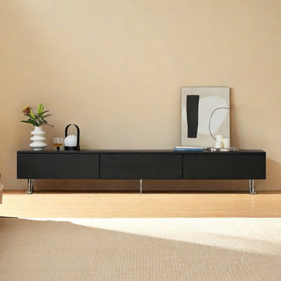 TV Cabinet with Stainless Steel